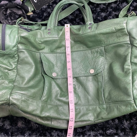 Green Leather Duffel Bag - Picture 11 of 13